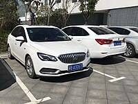 Pre-facelift Buick Excelle GT sedans front and rear.