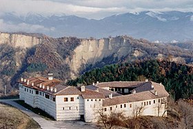 Vue aérienne du monastère en 1996.