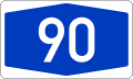 Bundesautobahn 90 number.svg
