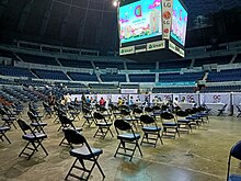 Araneta Coliseum as vaccination site during the COVID-19 pandemic. COVID-19 vaccination site Araneta Coliseum 2.jpg