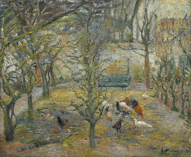 File:Camille Pissarro - Basse-cour à la maison rouge, Pontoise (PD 536).jpg