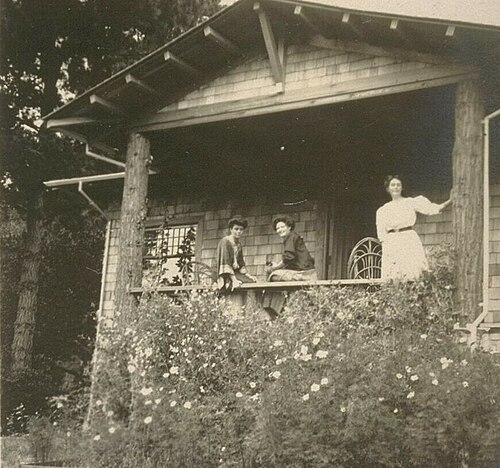 Carrie Sterling and others at Sterling Cottage.