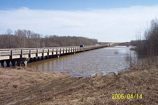 Inundación de primavera en el río Carrot en 2006