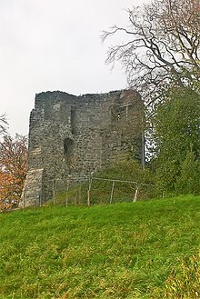 Castleknock Castle atop the motte in November 2018 Castleknock Castle Nov2018.jpg