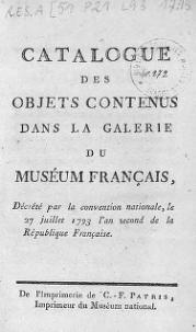 Thumbnail for File:Catalogue des objets contenus dans la galerie du Muséum français.djvu