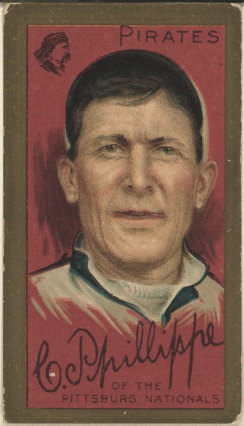 File:Charles Phillippe, Pittsburgh Pirates, baseball card portrait LCCN2008677409.tif