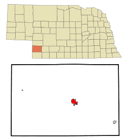 Chase County Nebraska Incorporated and Unincorporated areas Imperial Highlighted.svg