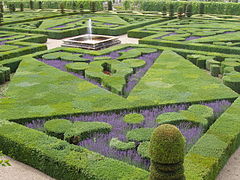 Chateau Villandry kert, Loire-völgy, 2004. JPG