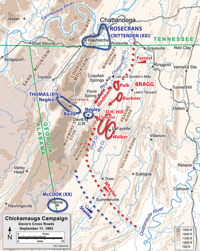 Chickamauga Campaign Davis's Cross Roads
