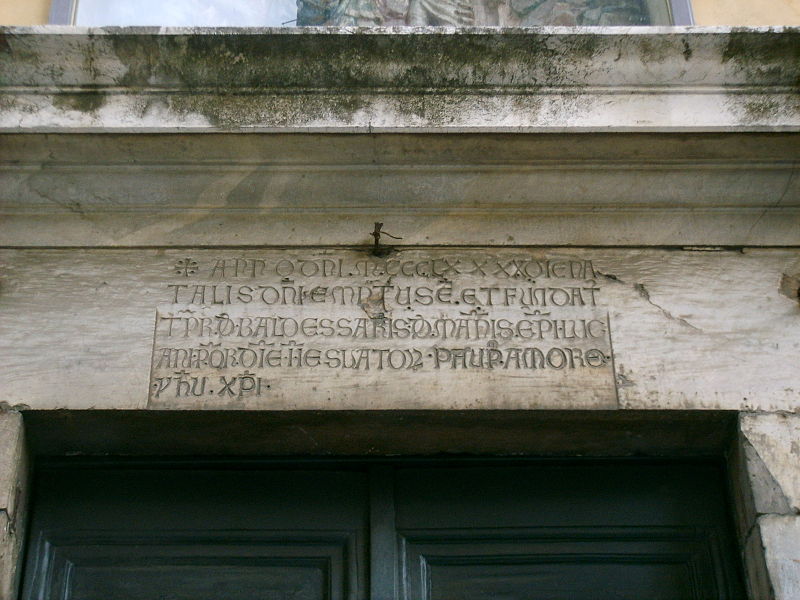 File:Chiesa di san girolamo lucca 04 portale, dettaglio iscrizione.JPG