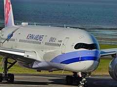 China Airlines Airbus A350-900 at Auckland International Airport.jpg