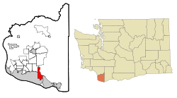 Location of Mill Plain, Washington
