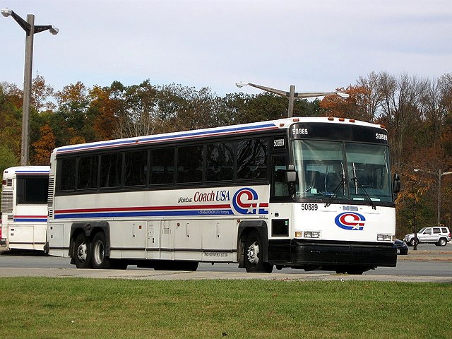 A Coach USA bus in Newburgh, New York