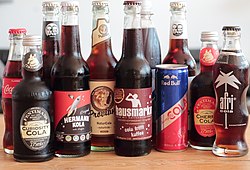 Различни продавани в Германия марки Кола -газирани напитки