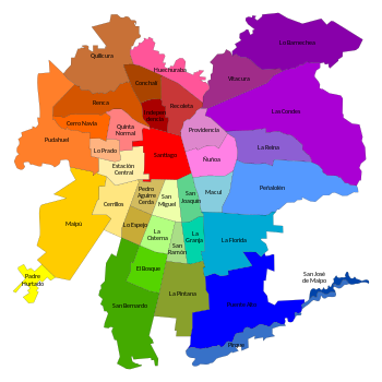 Gemeinden der Agglomeration Gran Santiago
