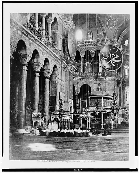 File:Constantinople. St. Sophia-interior, left of nave LCCN92514211.jpg