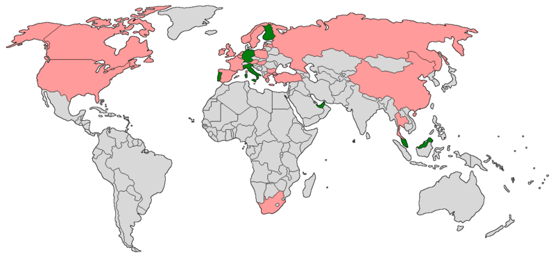 File:Countries with F1 Powerboat races in 2003.png