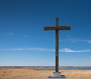 Cross next to the Nossa Senhora da Luz Church, Luz, Portugal