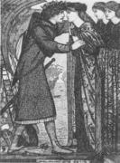Rei Sigurd, xilogravura de Dalziel Bros. após um desenho a bico de pena, 1862