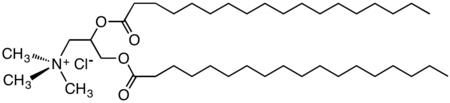 The di-sterate, sometimes referred to as Hamburg Esterquat (HEQ), CAS No: 220609-41-6 DiesterCl.png