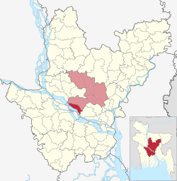 মানচিত্রে দোহার উপজেলা