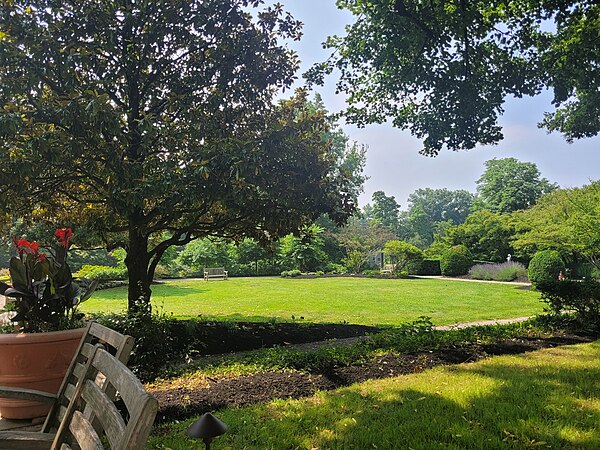 The back garden of Drumthwacket