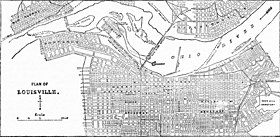Карта города Луисвилля.
