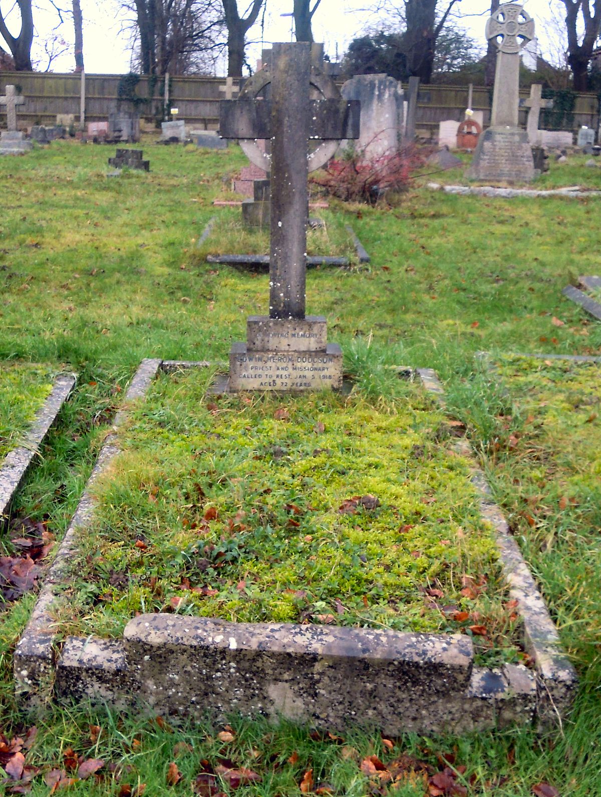 The grave of Edwin Dodgson