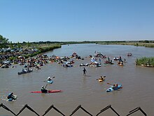 Great River Raft Race held annually on the Rio Grande in El Paso's upper valley