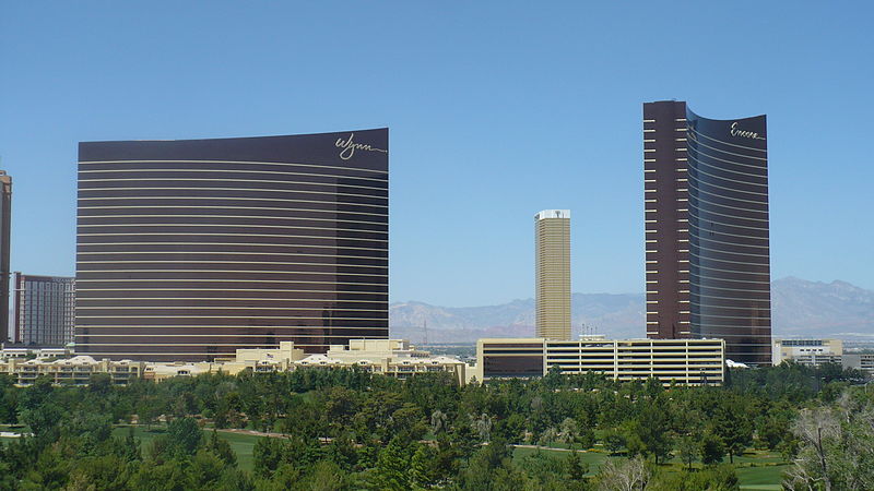 Photo taken of the Encore and the Wynn from the East