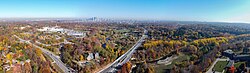 Aerial view of Erindale, Mississauga in 2022