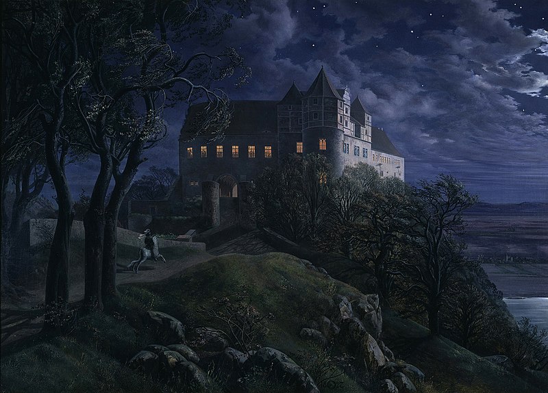 File:Ernst Ferdinand Oehme - Burg Scharfenberg bei Nacht - Google Art Project.jpg