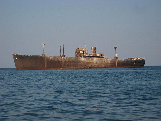 E Evangelia's wreck at Costinești, Romania