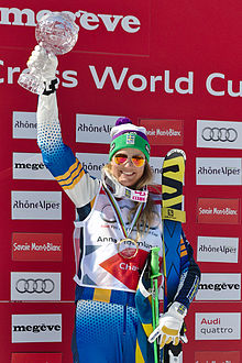 Anna Holmlund at the Ski Cross World Cup in Megève, 2015