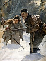 Oszczepnicy (Polowanie na niedźwiedzia), 1890