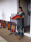 Výroba rohoží z kokosového vlákna, Goa, Indie