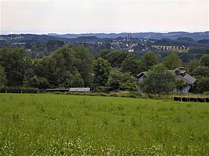 View from the Kleiner Heckberg west-southwest over Federath to Marialinden