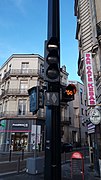 Feu de signalisation du tramway de Nantes.