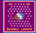 Flag of the Escadrille Lafayette, used 1914-1918