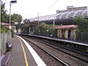 Flemington Bridge station on the Upfield line, with CityLink in the background