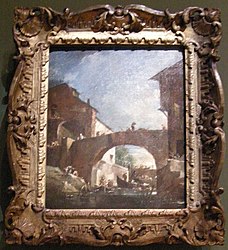 Francesco Guardi: The lock at Dolo on the Brenta: Capriccio