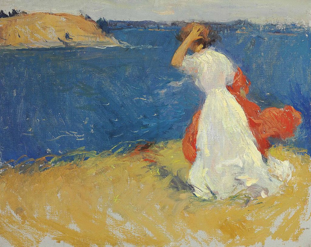 Frank W. Benson - Girl on the Headland (ca.1906).jpg