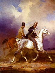 Prince Wilhelm Riding out in the Company of the artist