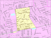 Map of Garden City, NY, New York