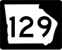 Маркер State Route 129 