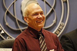 Gillette, Wyoming City Council Ward 1 member Dan Barks honoring a veteran Gillette Police Department officer at a City Council meeting