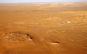 March 24: Aerial view of the Gobero archaeological site in Niger.