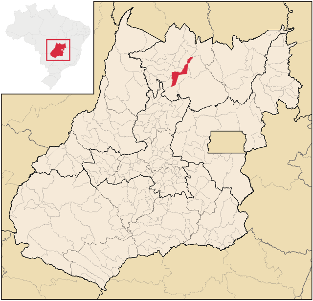 Localização de Campinorte em Goiás