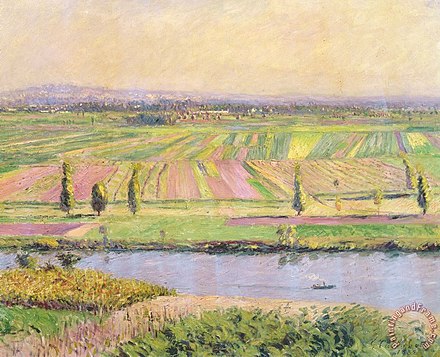 La plaine de Gennevilliers, by Gustave Caillebotte in 1888