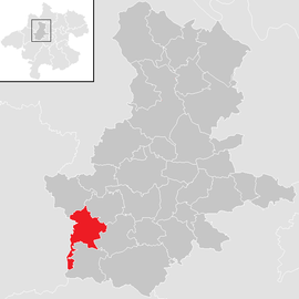 Poloha obce Haag am Hausruck v okrese Grieskirchen (klikacia mapa)